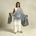  Brown Cotton Jaipur Printed Dupatta Online