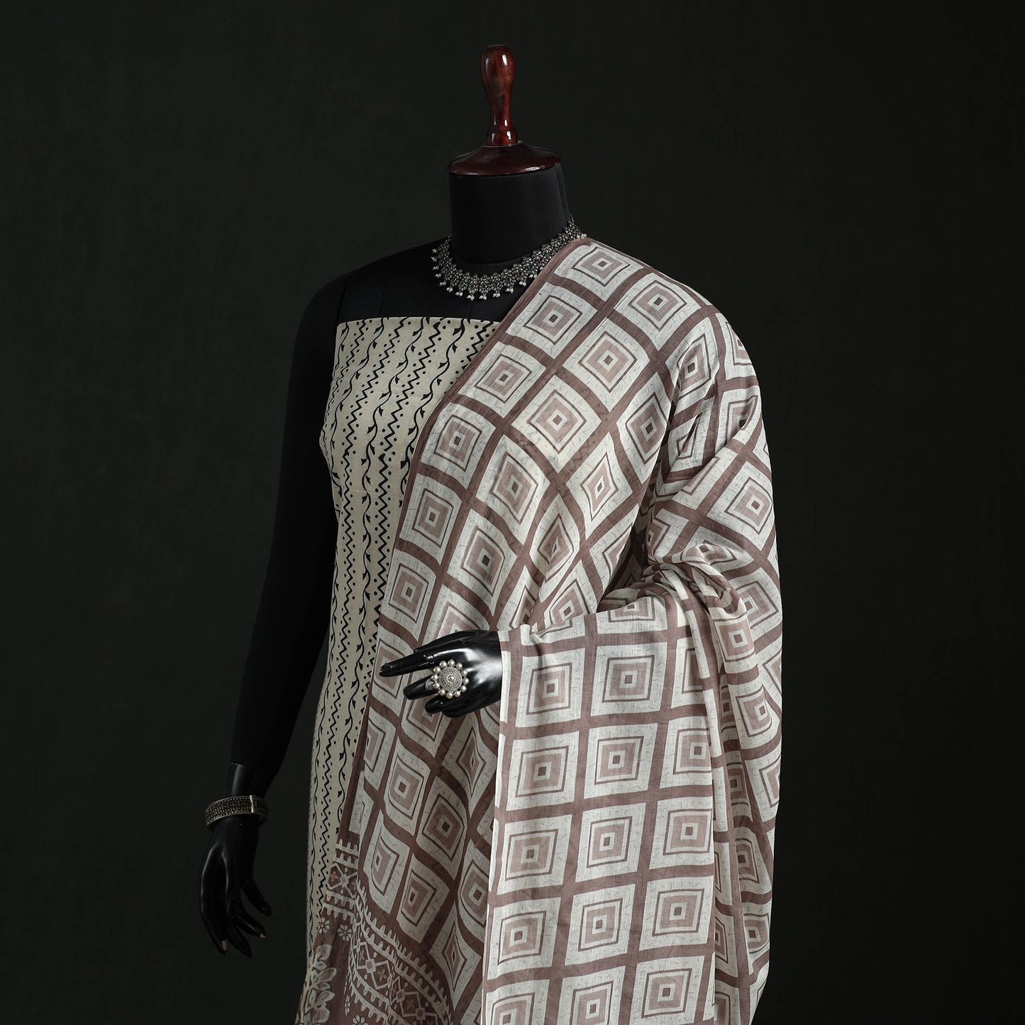 Cotton jaipur printed dupatta 16 - handcrafted