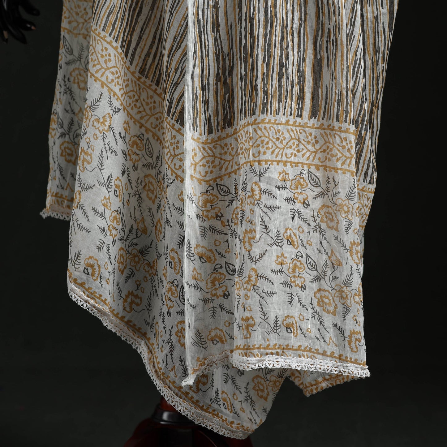 Cotton jaipur printed dupatta 21 - handcrafted