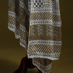Cotton jaipur printed dupatta 40 - handcrafted