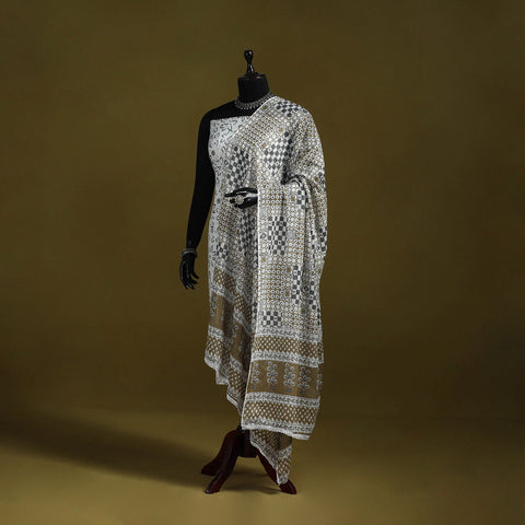 Cotton jaipur printed dupatta 40 - handcrafted