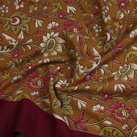 Shop Cotton Brown Kalamkari Print Blouse Piece Online