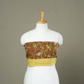 Brown - cotton kalamkari blouse piece 10 - handcrafted