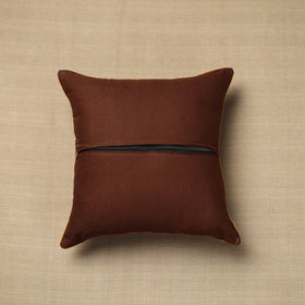  Brown Block Print Cotton Kalamkari Cushion Cover