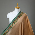  Brown Cotton Kanchipuram Fabric with Thread Border