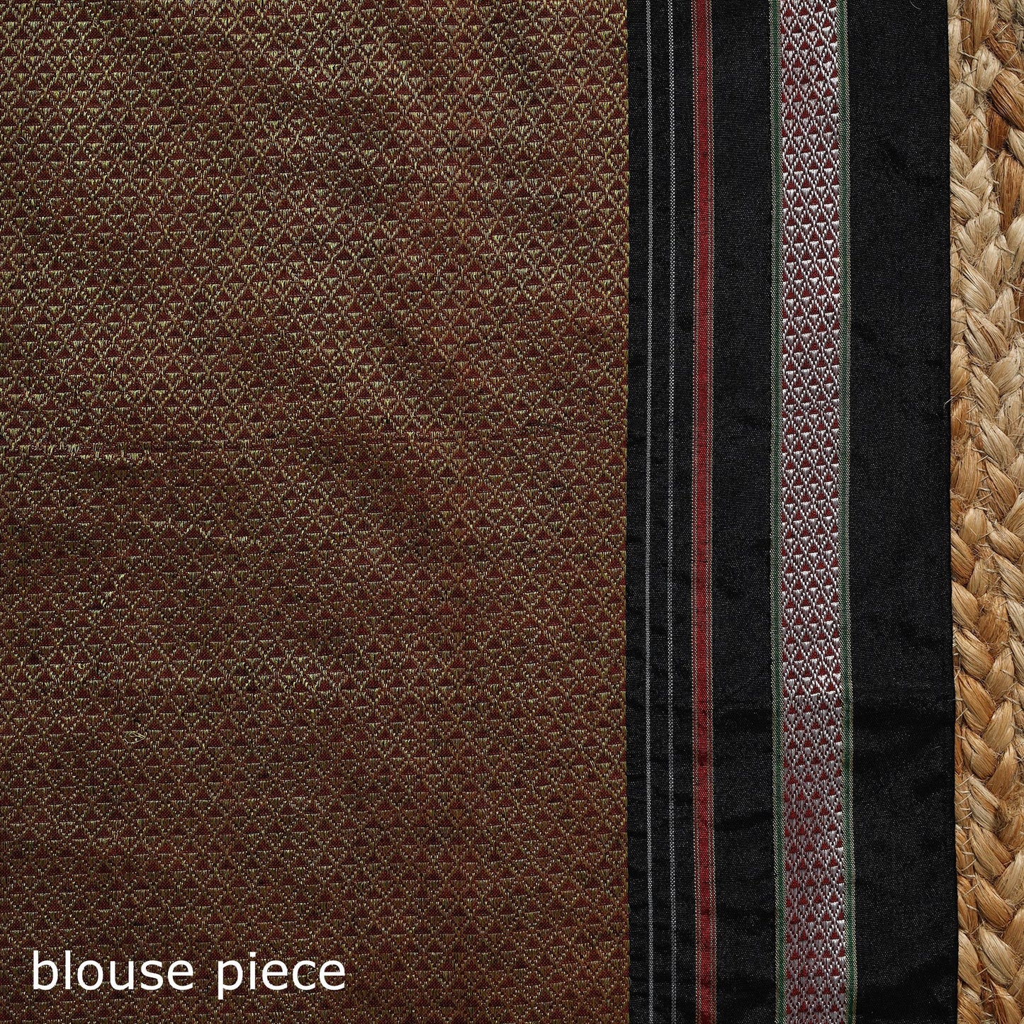 Cotton khun saree with chikki paras border 13 - handcrafted