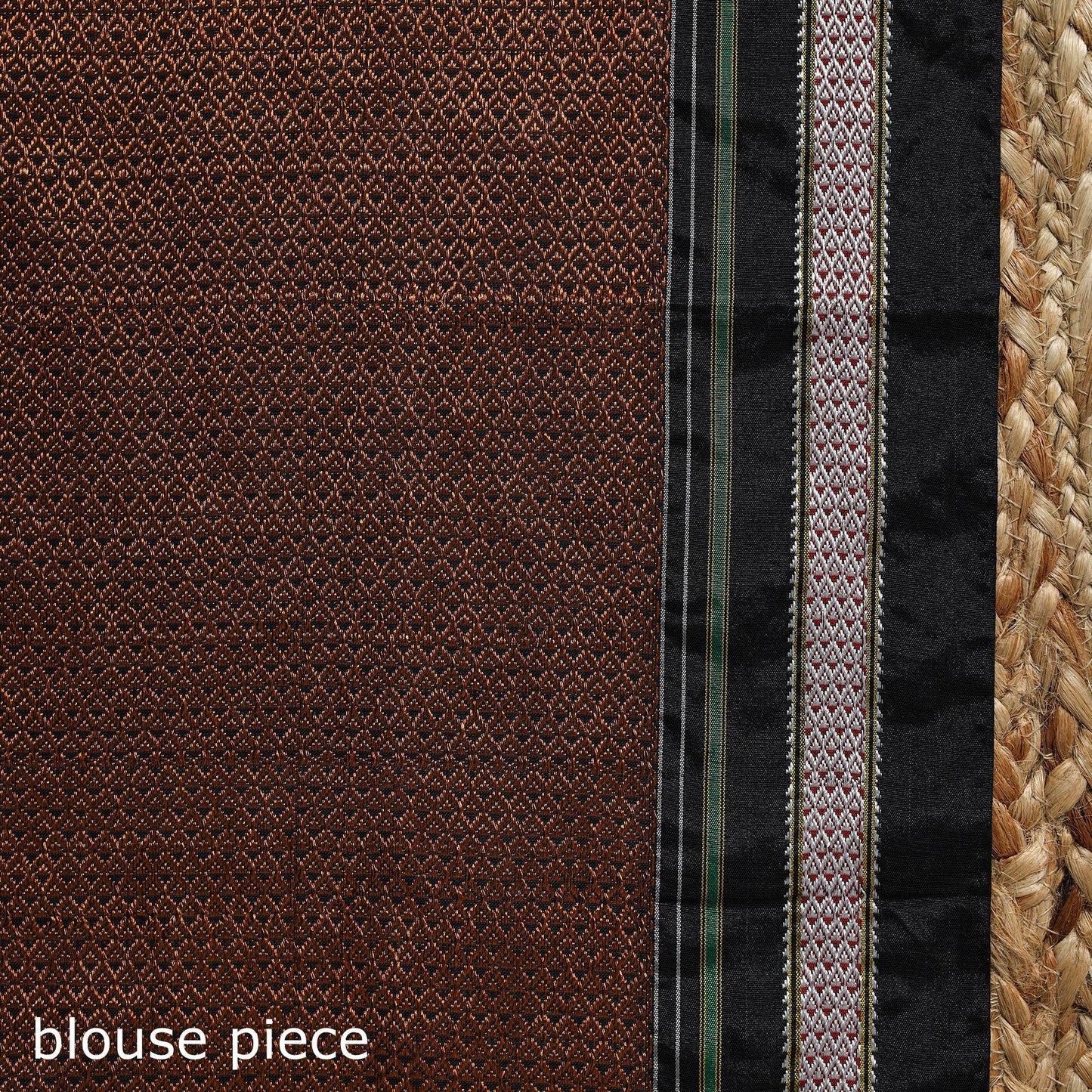 Cotton khun saree with chikki paras border 22 - handcrafted