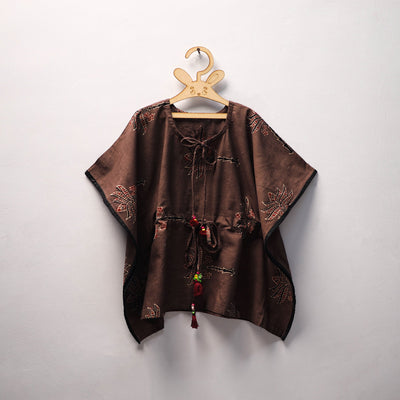 Brown - cotton kids kaftan (3-4 years) 17 - handcrafted