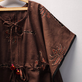 Brown - cotton kids kaftan (3-4 years) 17 - handcrafted