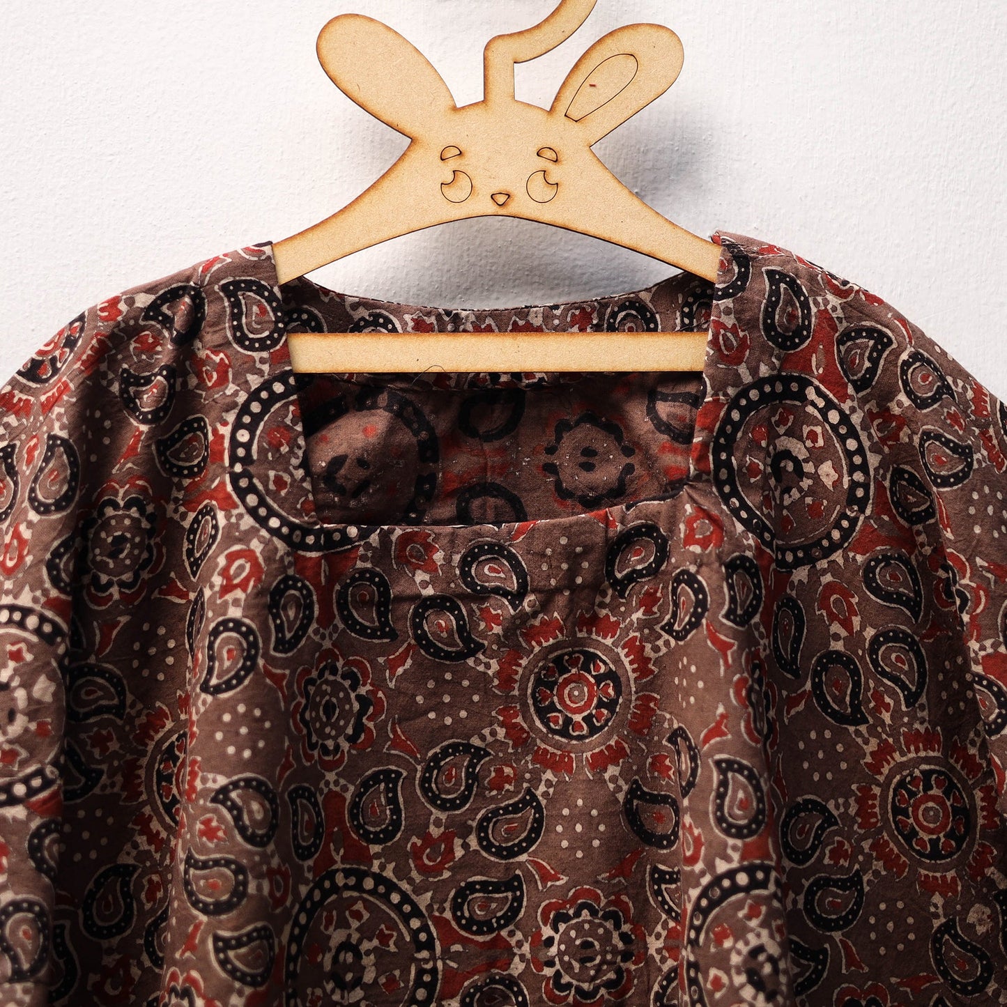 Brown - cotton kids kaftan (3-4 years) 25 - handcrafted