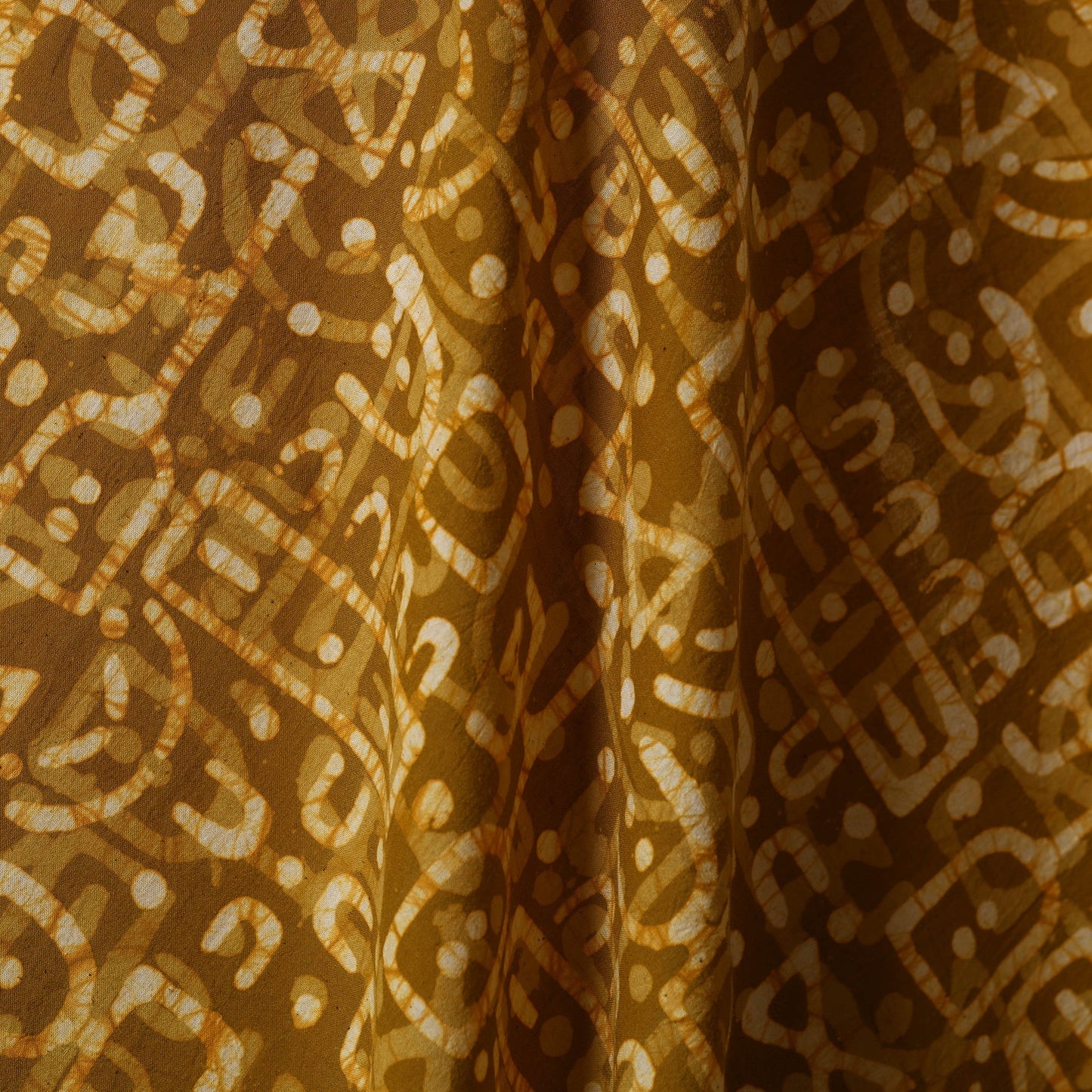 Brown - cotton kutch batik fabric 05 - handcrafted