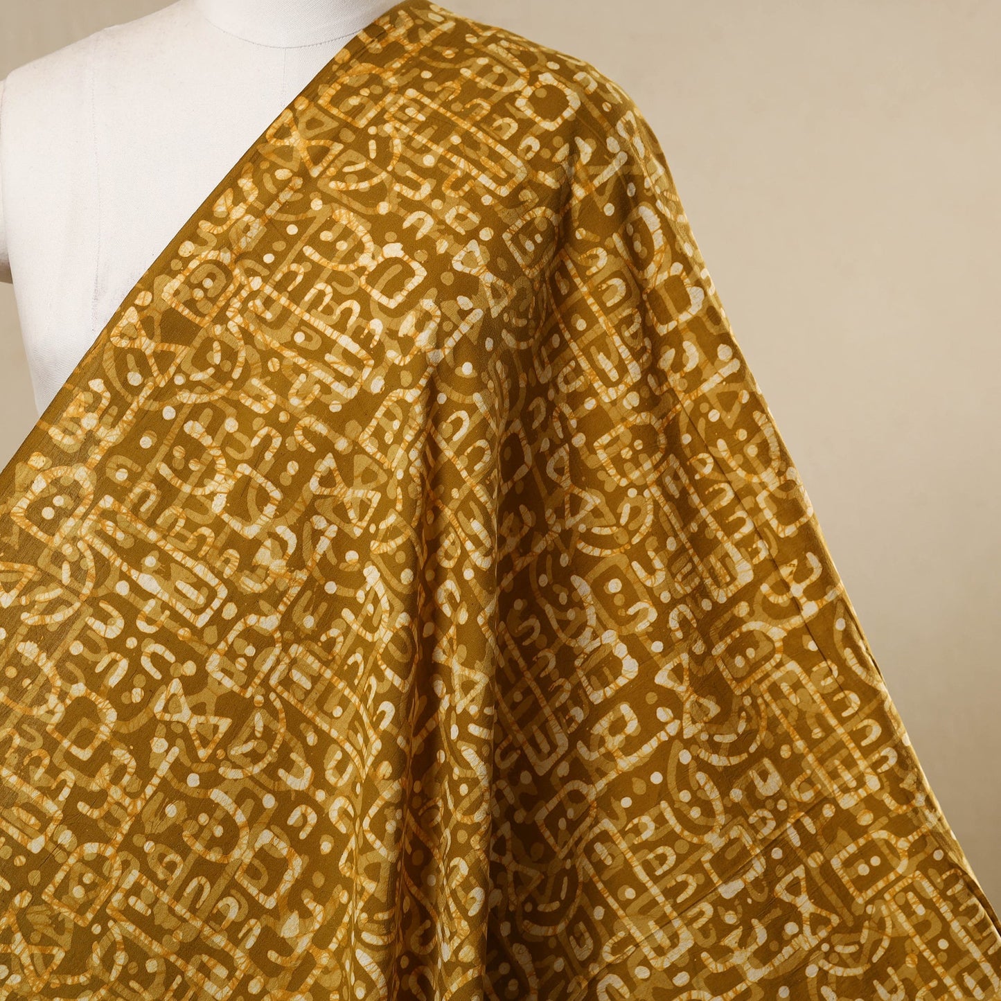Brown - cotton kutch batik fabric 05 - handcrafted