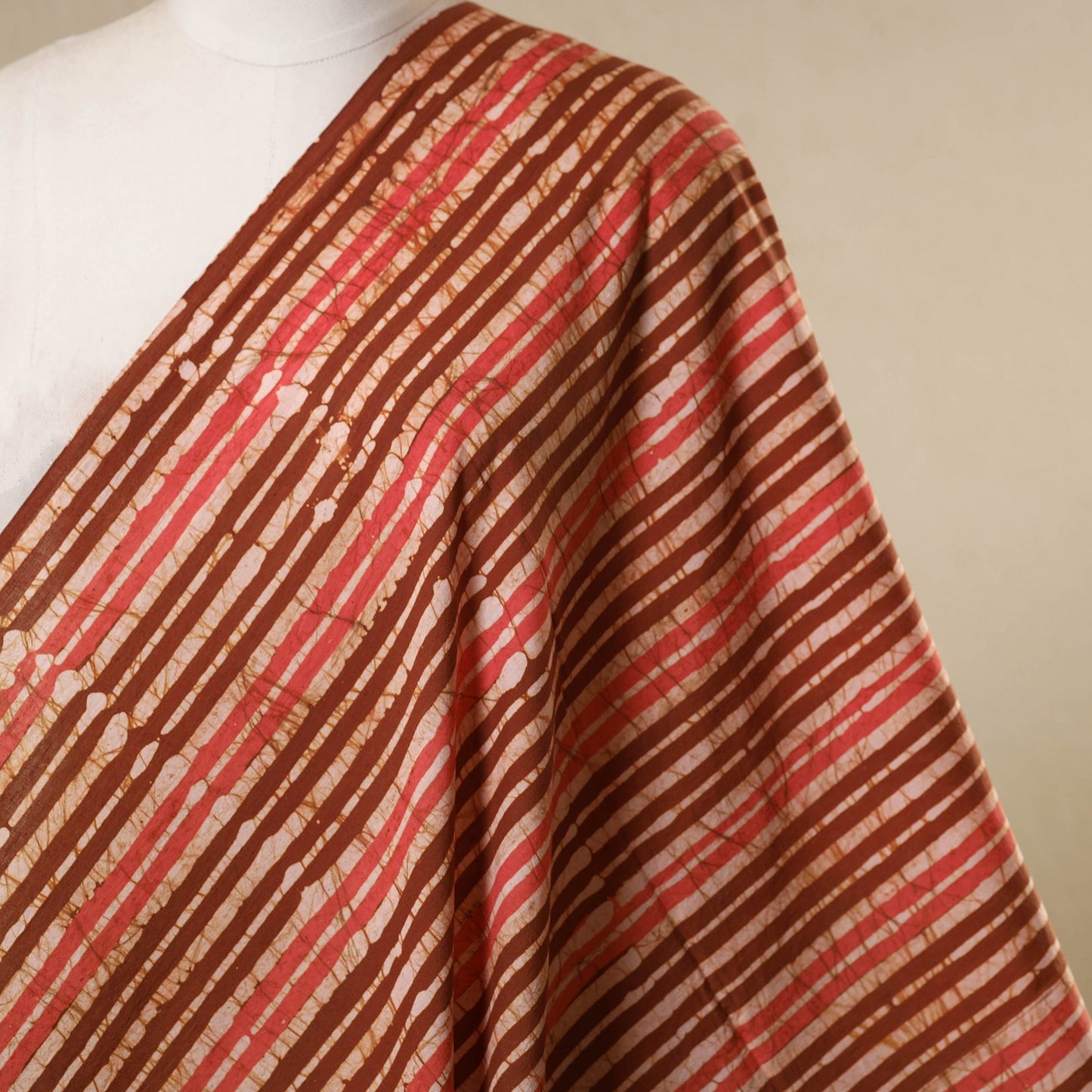 Brown - cotton kutch batik fabric 15 - handcrafted