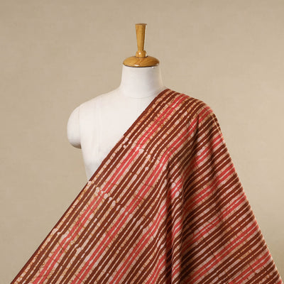 Brown - cotton kutch batik fabric 15 - handcrafted