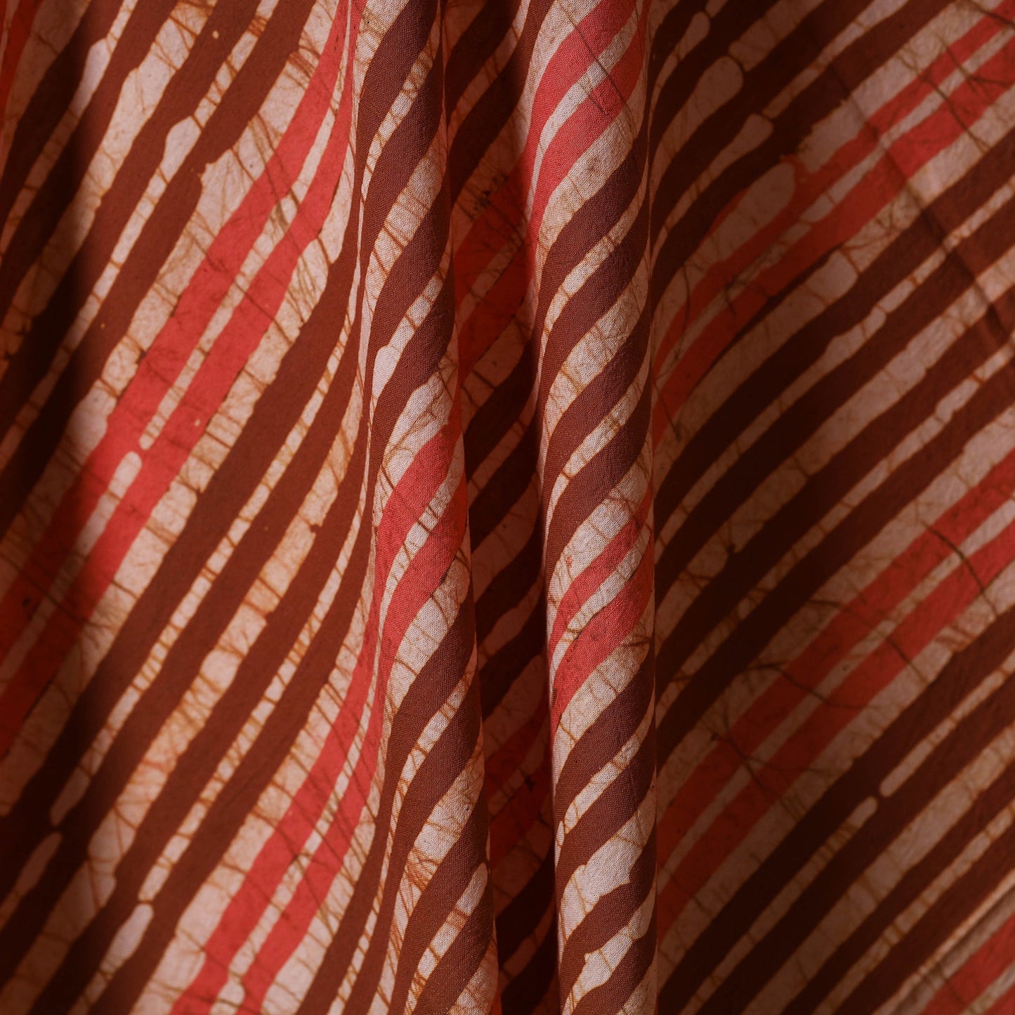 Brown - cotton kutch batik fabric 15 - handcrafted