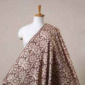 Brown Cotton Kutch Hand Batik Print Fabric