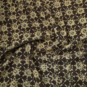  Brown Block Print Cotton Natural Dyed Ajrakh Fabric