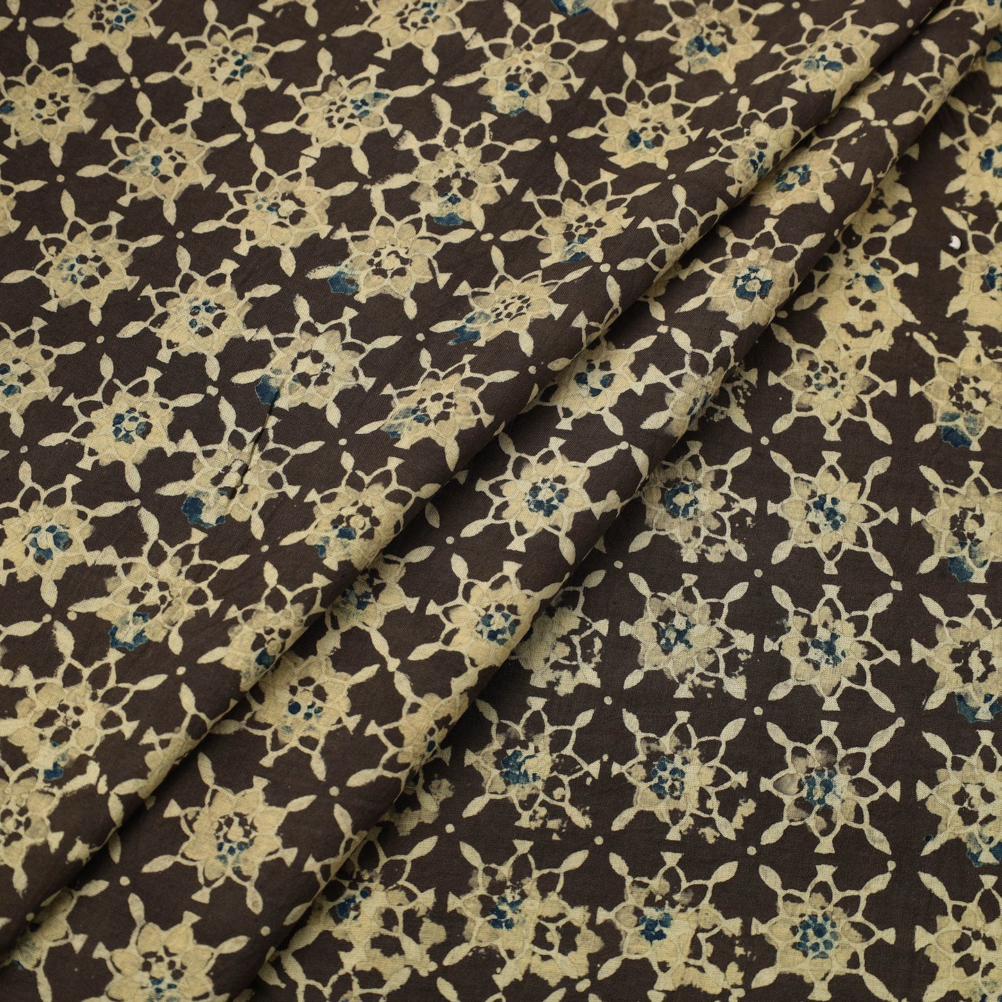  Brown Block Print Cotton Natural Dyed Ajrakh Fabric