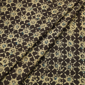  Brown Block Print Cotton Natural Dyed Ajrakh Fabric