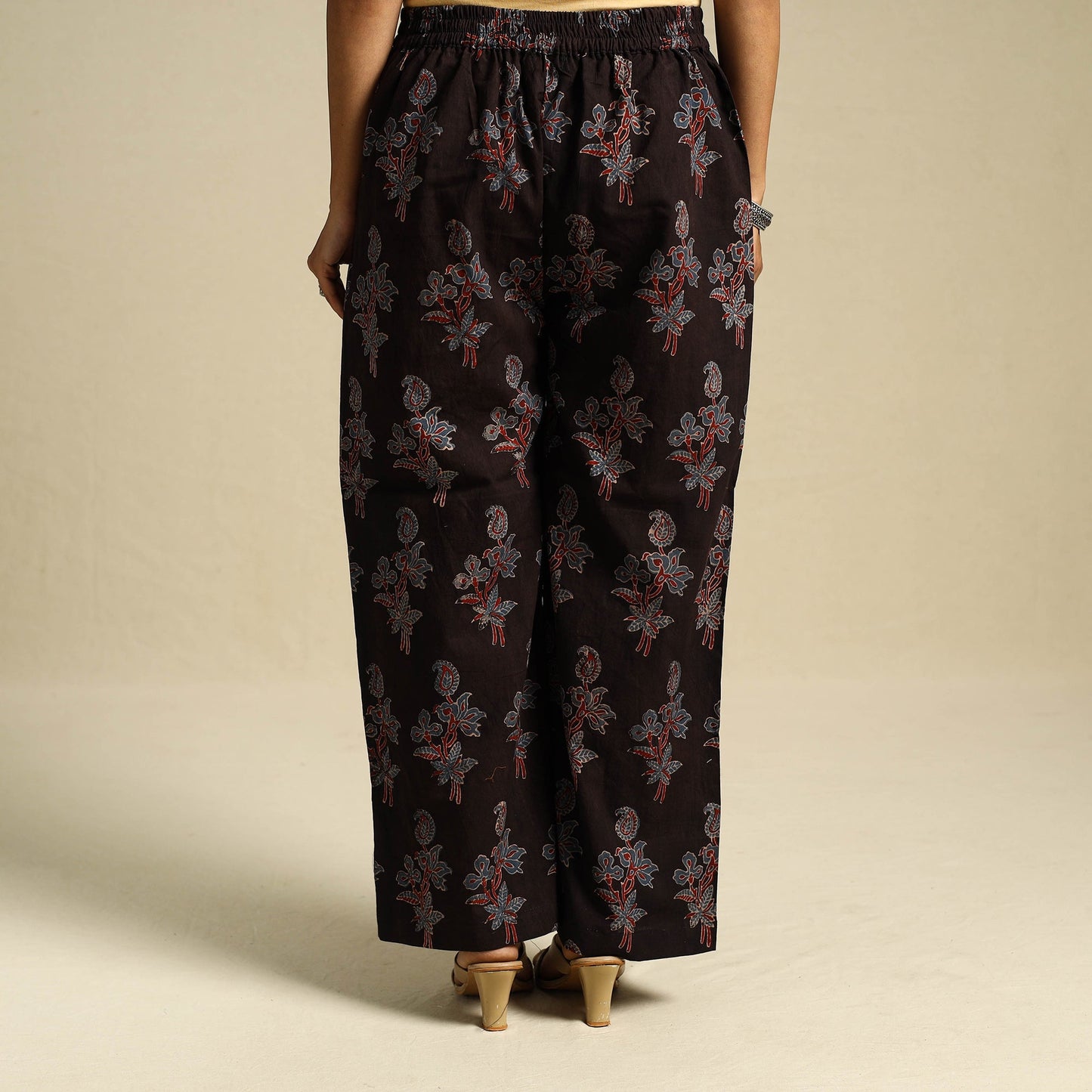 Brown Block Print Cotton Ajrakh Palazzo