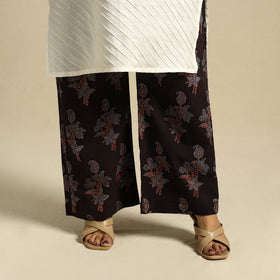 Brown Block Print Cotton Ajrakh Palazzo