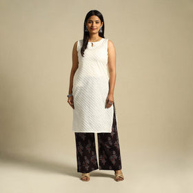 Brown Block Print Cotton Ajrakh Palazzo