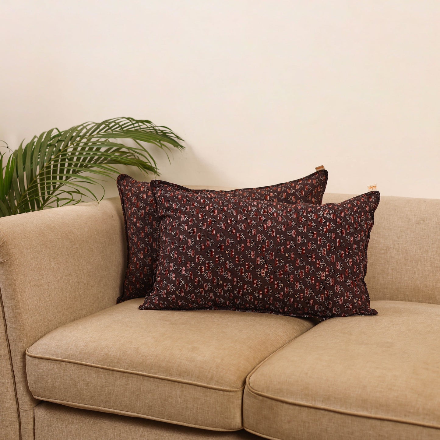 Cotton pillow covers (set of 2) 25 - handcrafted