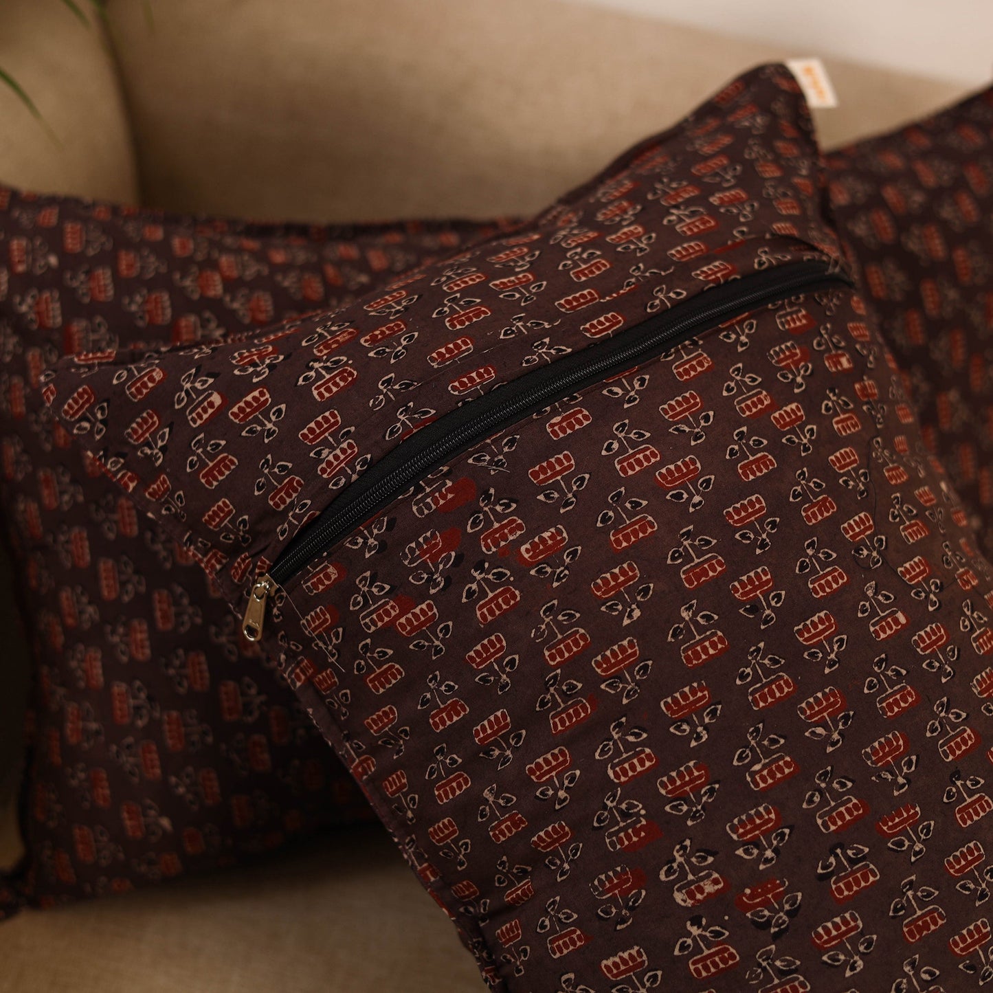 Cotton pillow covers (set of 2) 25 - handcrafted