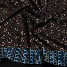 Brown - cotton pipad blouse piece 156 - handcrafted