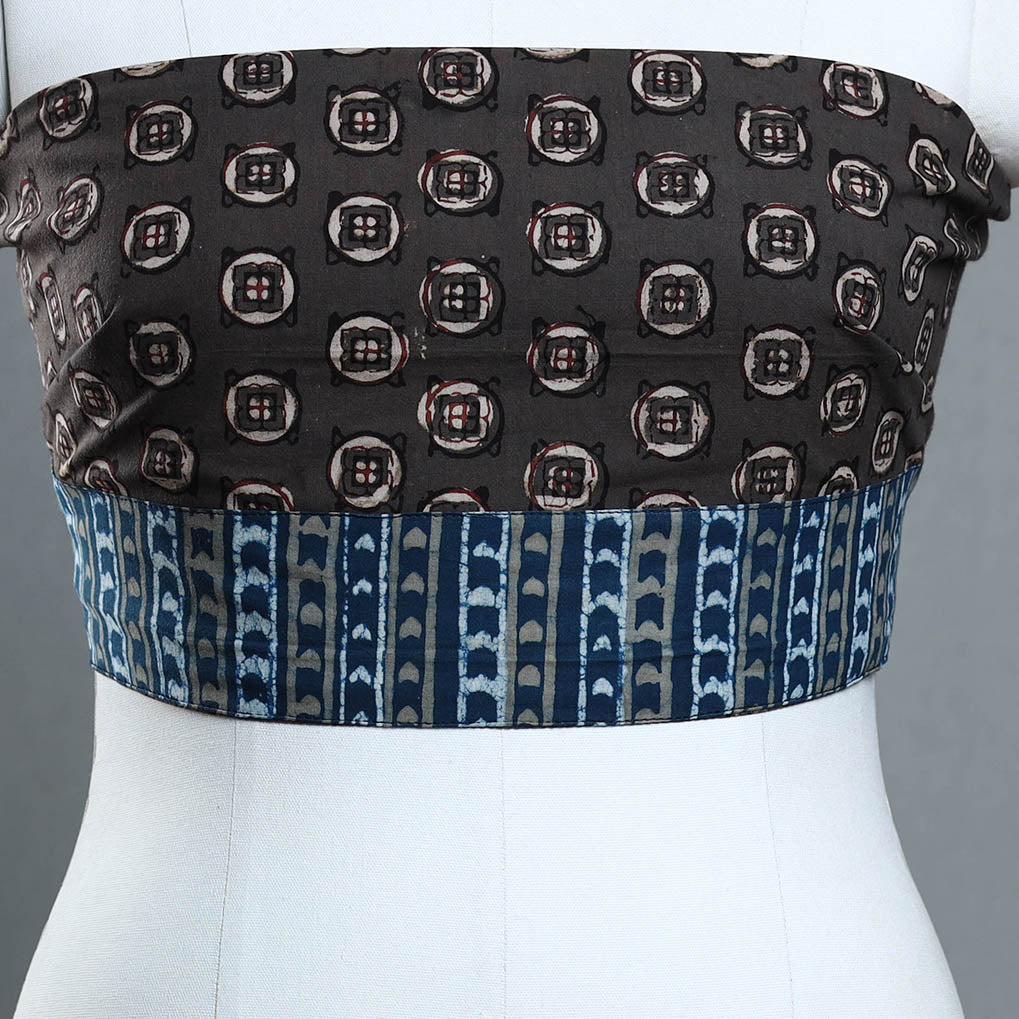 Brown - cotton pipad blouse piece 156 - handcrafted