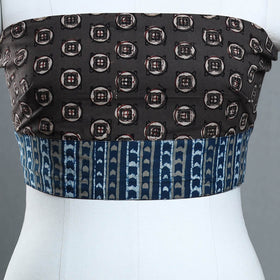 Brown - cotton pipad blouse piece 156 - handcrafted