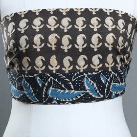 Brown - cotton pipad blouse piece 180 - handcrafted