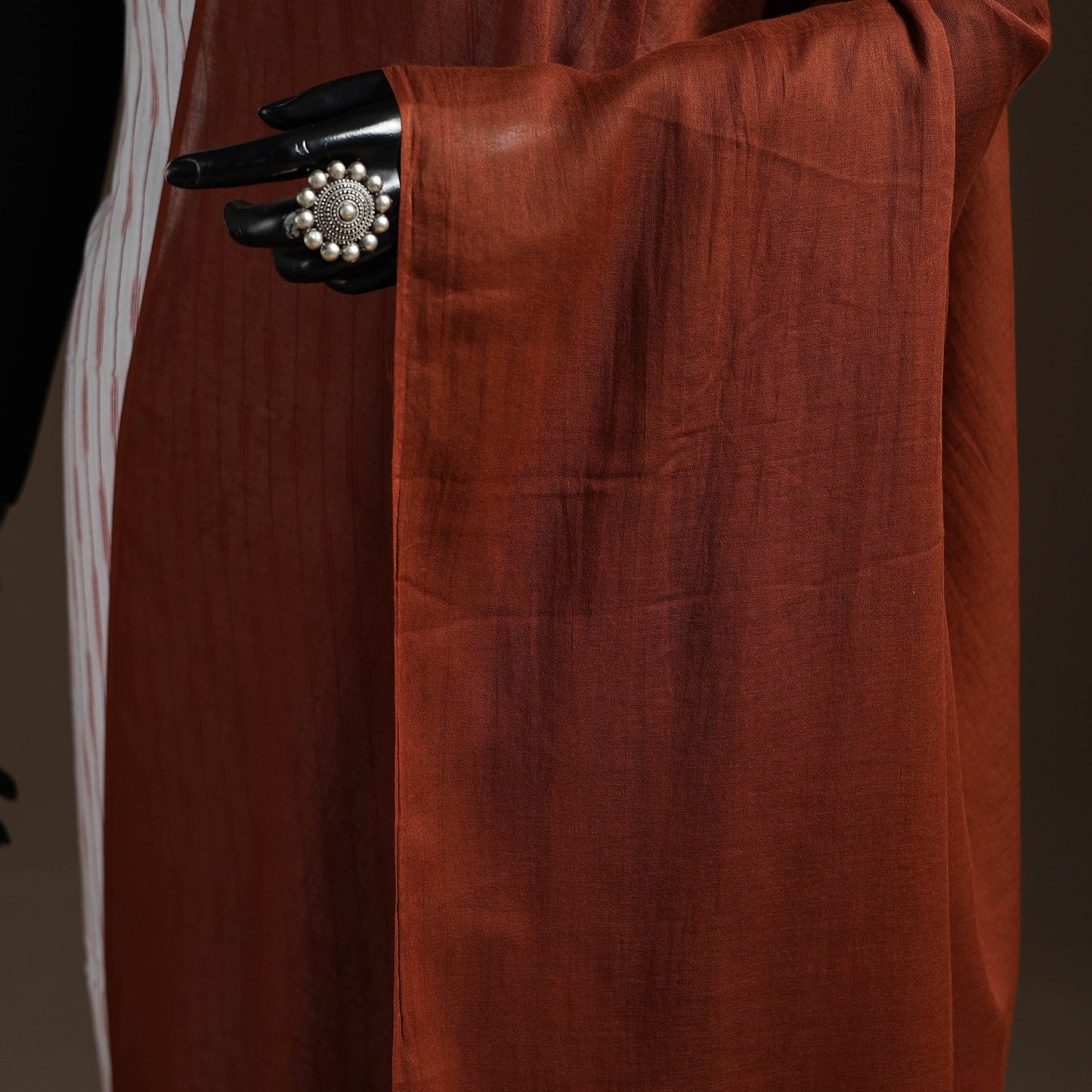 Cotton plain dupatta 12 - handcrafted