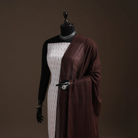 Cotton plain dupatta 14 - handcrafted