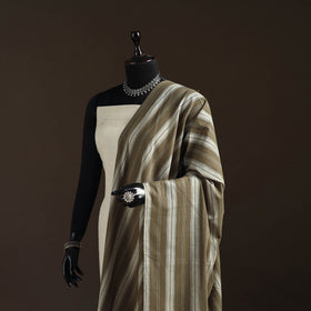 Cotton plain dupatta with thread border 30 - handcrafted