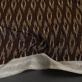 Brown Cotton Pochampally Ikat Blouse Piece