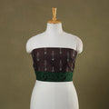 Brown Cotton Pochampally Ikat Blouse Piece