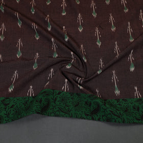 Brown Cotton Pochampally Ikat Blouse Piece