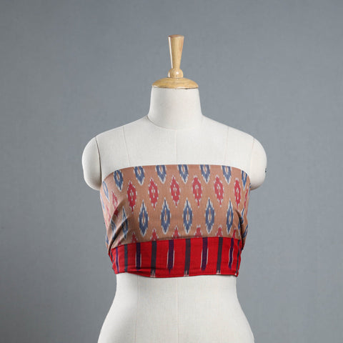 Buy Brown Cotton Pochampally Ikat Blouse Piece 