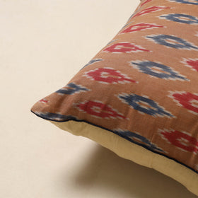 Brown - cotton pochampally ikat cushion cover 28