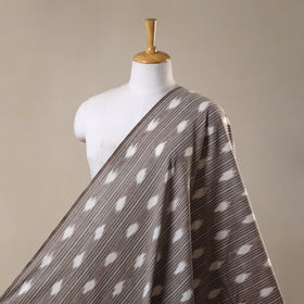 Brown - cotton pochampally ikat fabric 05 - handcrafted