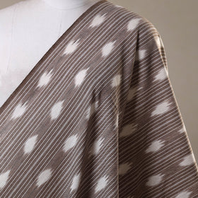 Brown - cotton pochampally ikat fabric 05 - handcrafted
