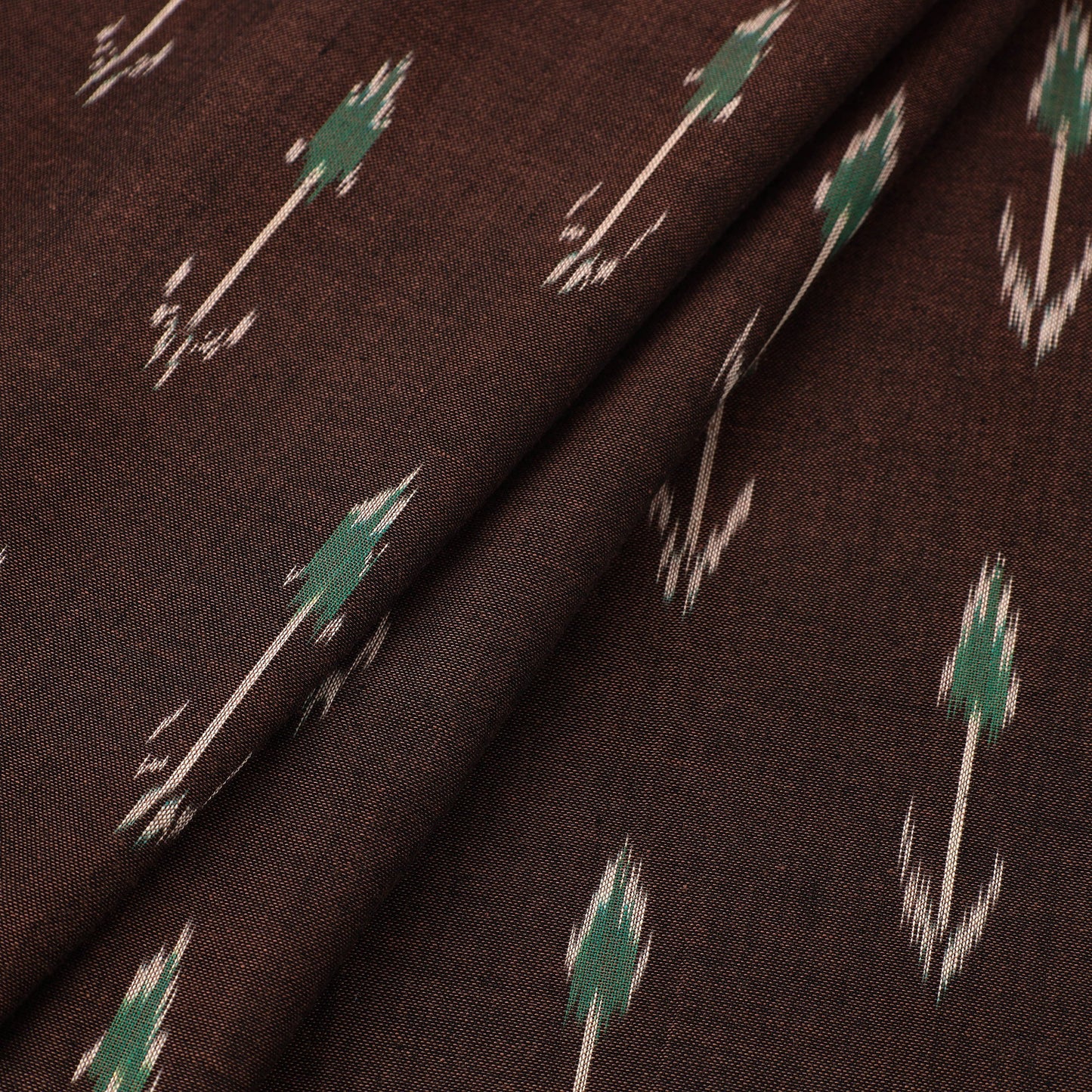 Buy Cotton Brown Pochampally Ikat Fabric Online in India