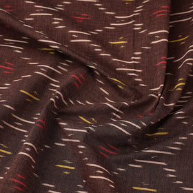  Cotton Brown Pochampally Ikat Fabric Online in India