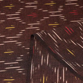  Cotton Brown Pochampally Ikat Fabric Online in India