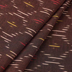  Cotton Brown Pochampally Ikat Fabric Online in India