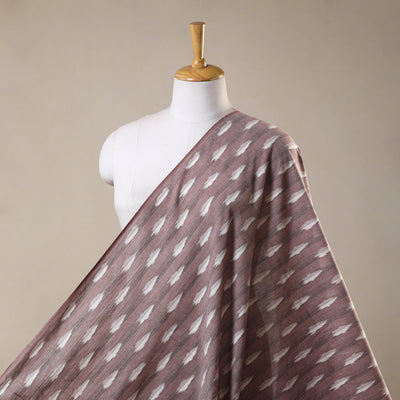 Brown - cotton pochampally ikat fabric 12 - handcrafted