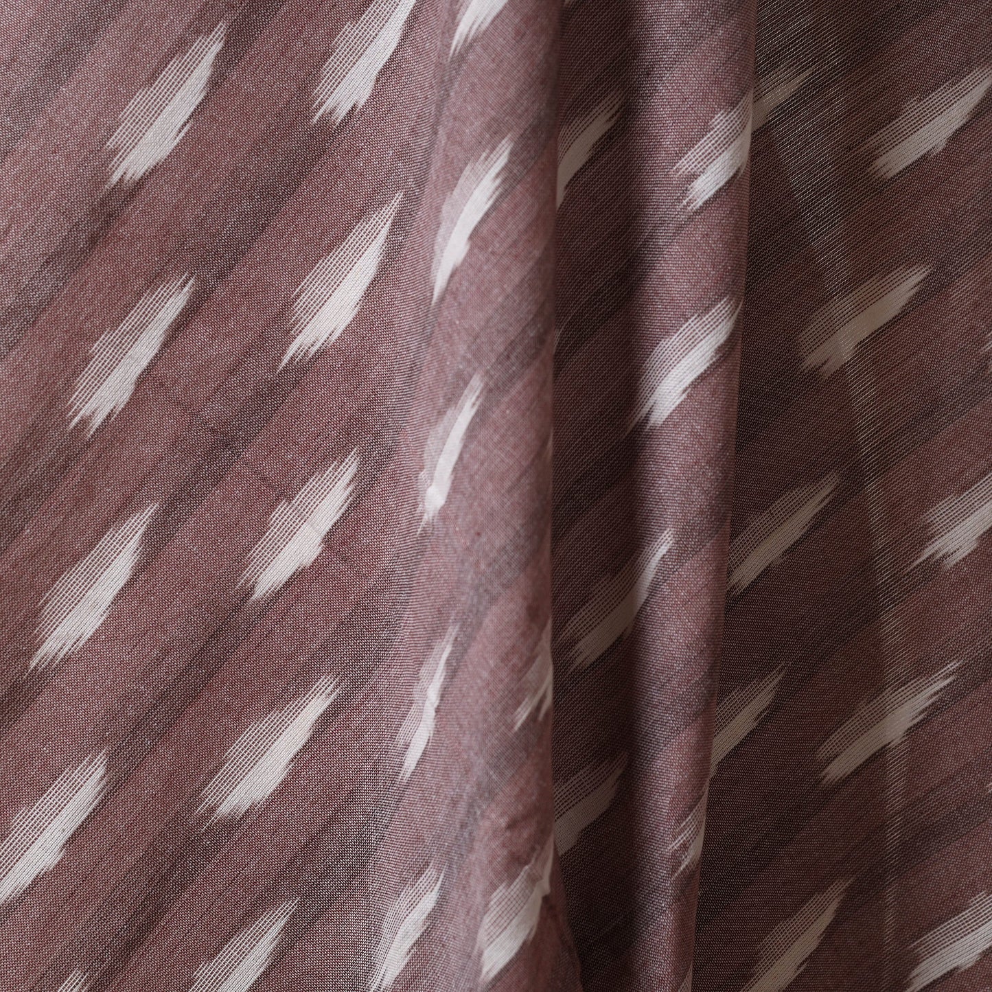 Brown - cotton pochampally ikat fabric 12 - handcrafted