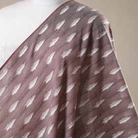 Brown - cotton pochampally ikat fabric 12 - handcrafted