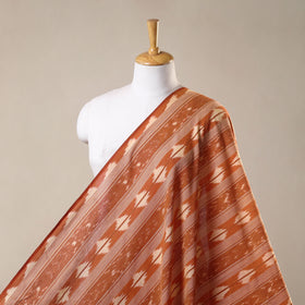 Brown - cotton pochampally ikat fabric 16 - handcrafted